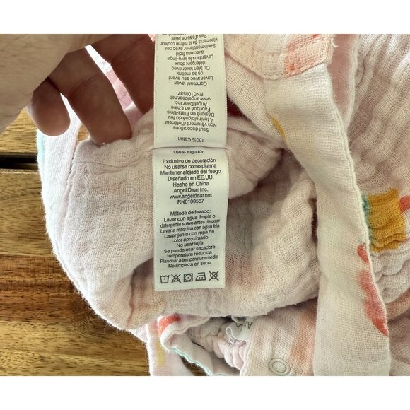 Angel Dear Ice Cream Print Cotton Muslin Bubble Romper Size 18-24mo Beach Summer - Picture 7 of 10